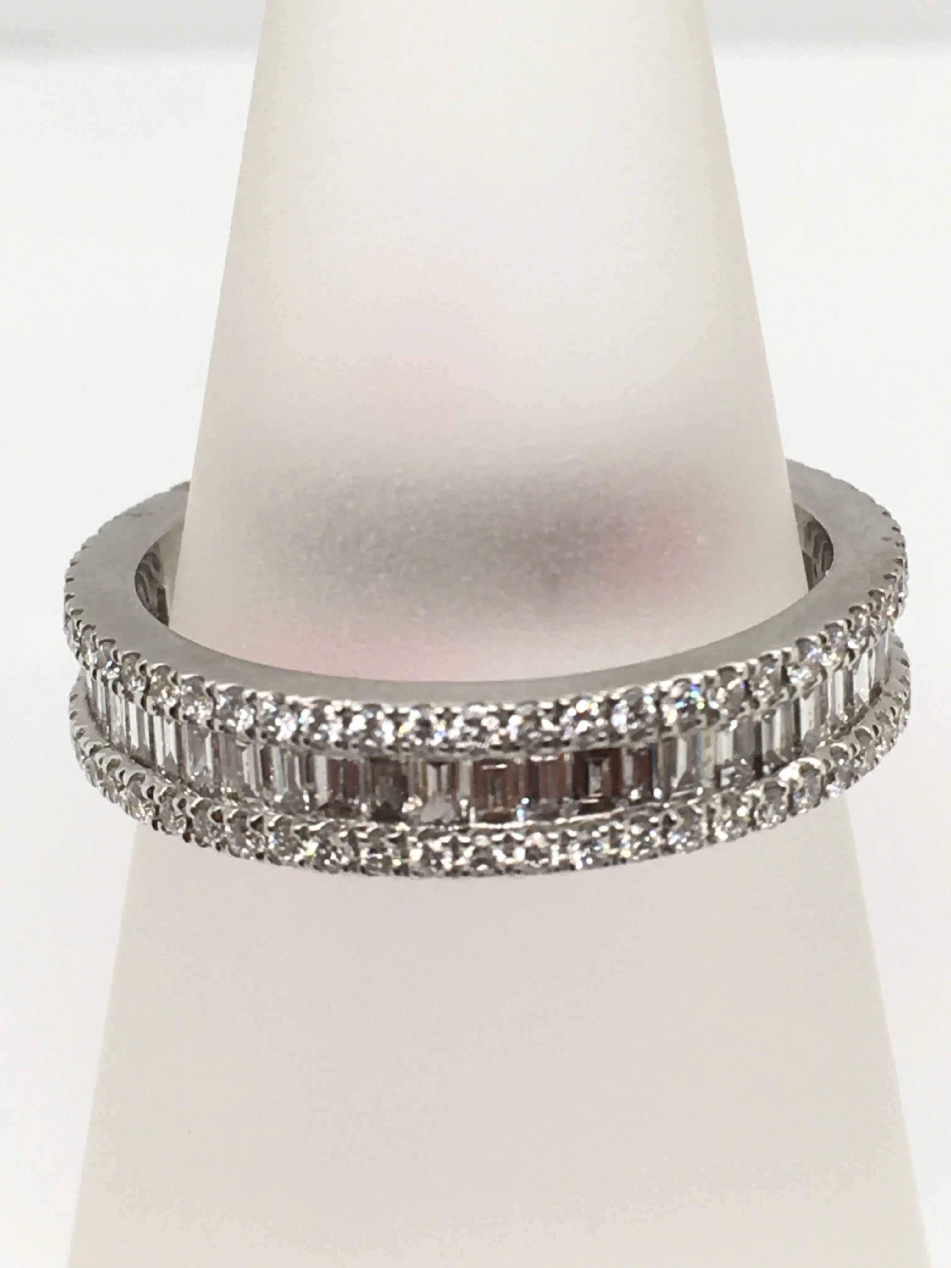 18K White Gold 1.31ct Diamond Anniversary Women's Wedding Band