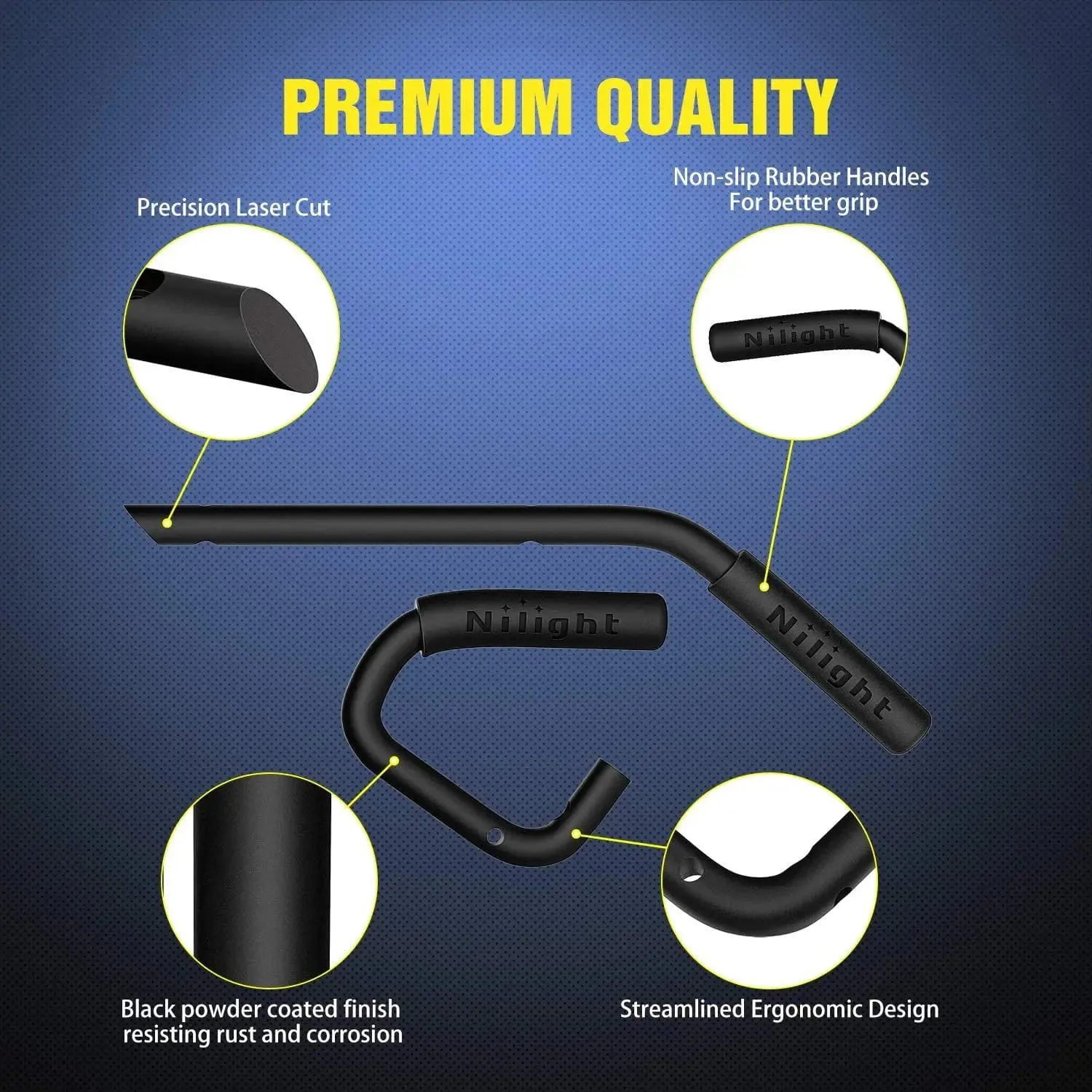 2007-2018 Jeep Wrangler JK JKU Front Rear Grab Aluminum Roll Bar Grip Handles
