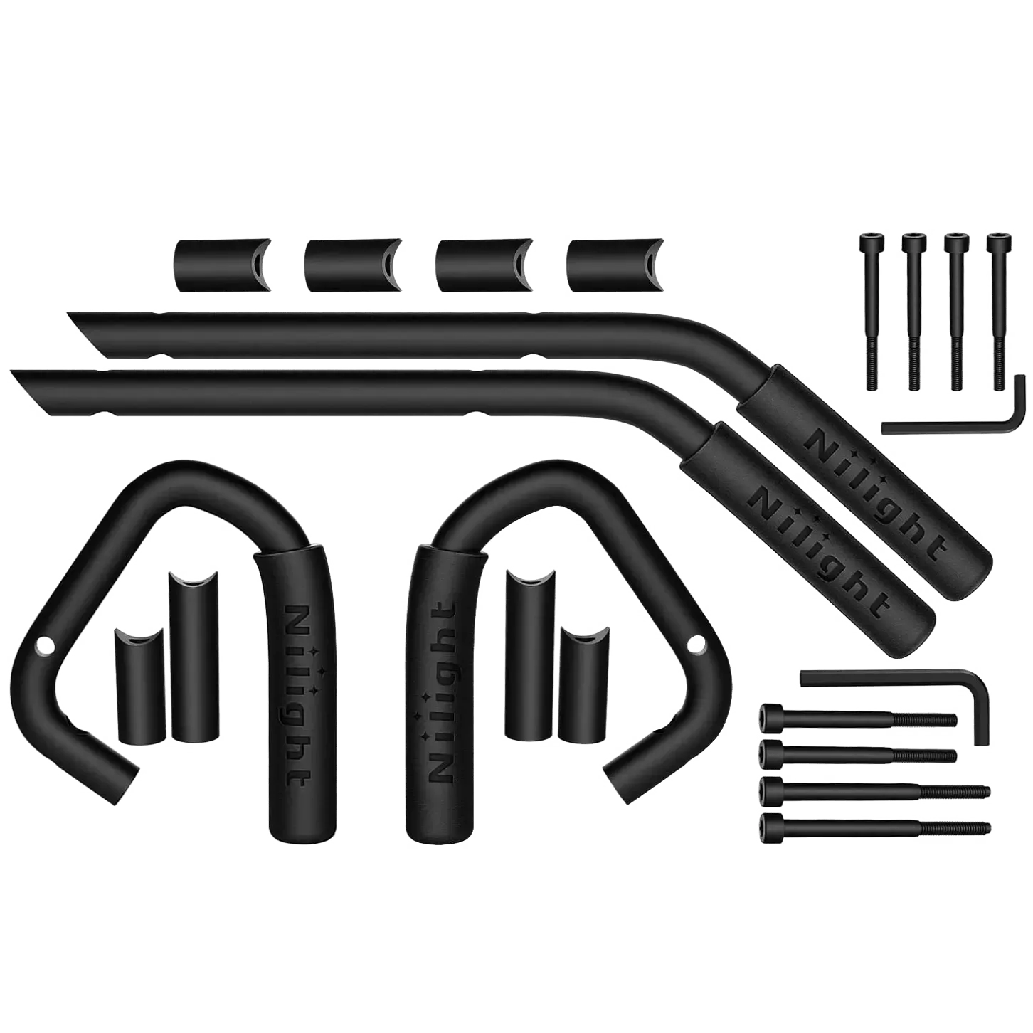 2007-2018 Jeep Wrangler JK JKU Front Rear Grab Aluminum Roll Bar Grip Handles