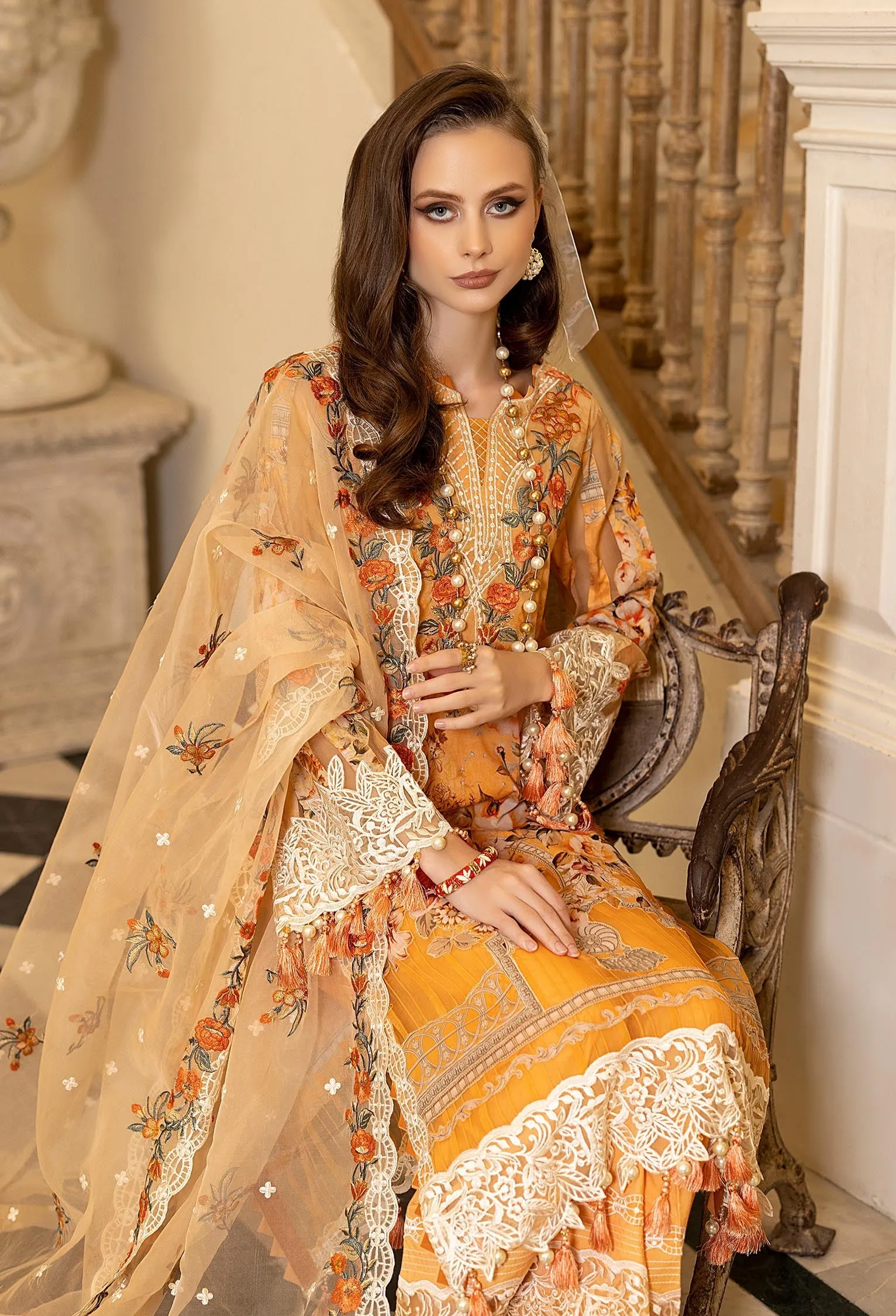 Adan's Libas Chantilly Lawn Collection 2022  – GILDED MAIDEN