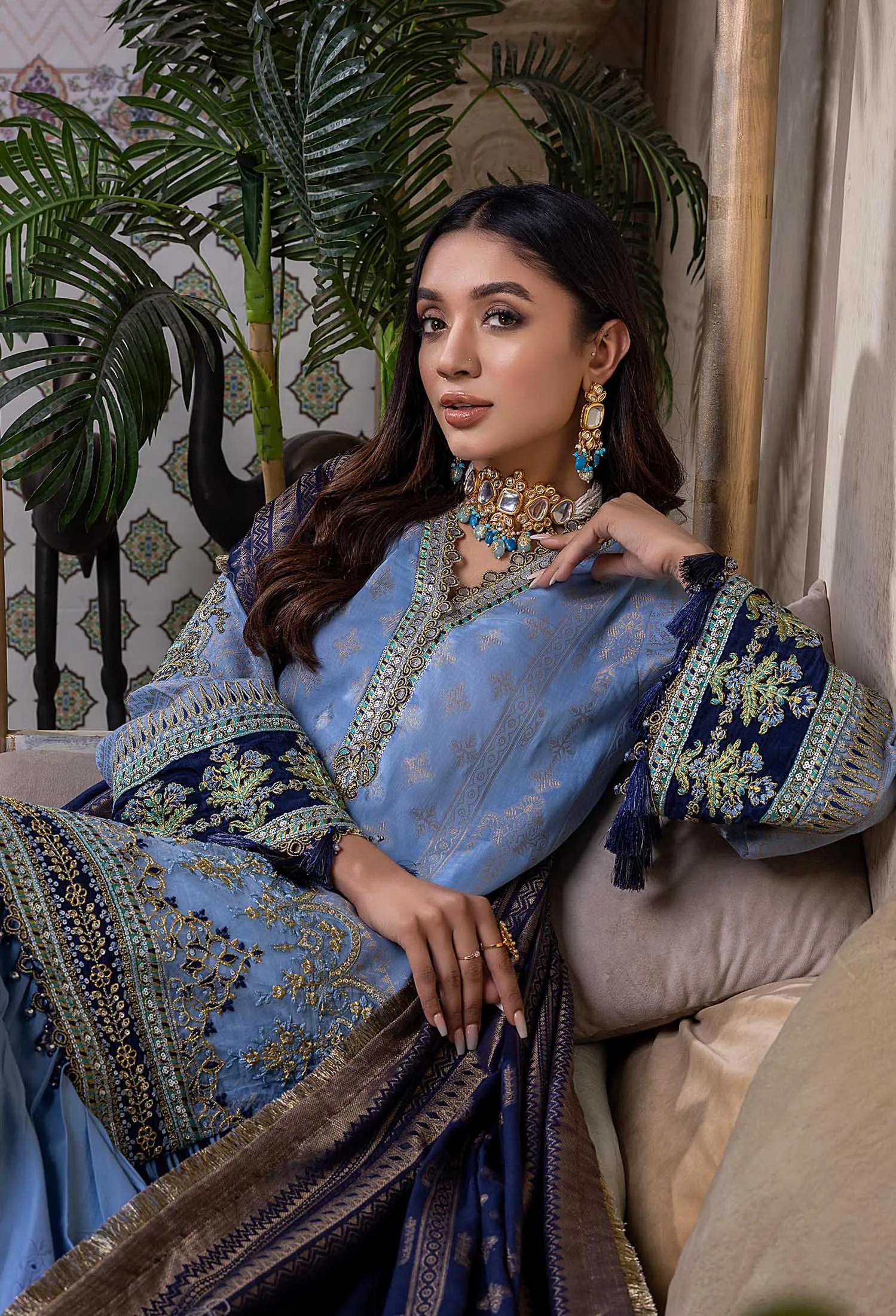 Adan's Libas Naqsh · Schiffli Embroidered Jacquard Lawn Collection – Geranium