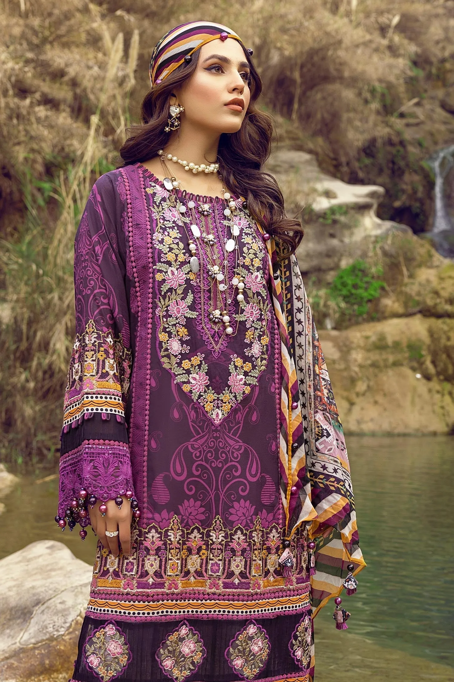 Adan's Libas Wadi-e-Soan Lawn Collection Vivid Spatter-03