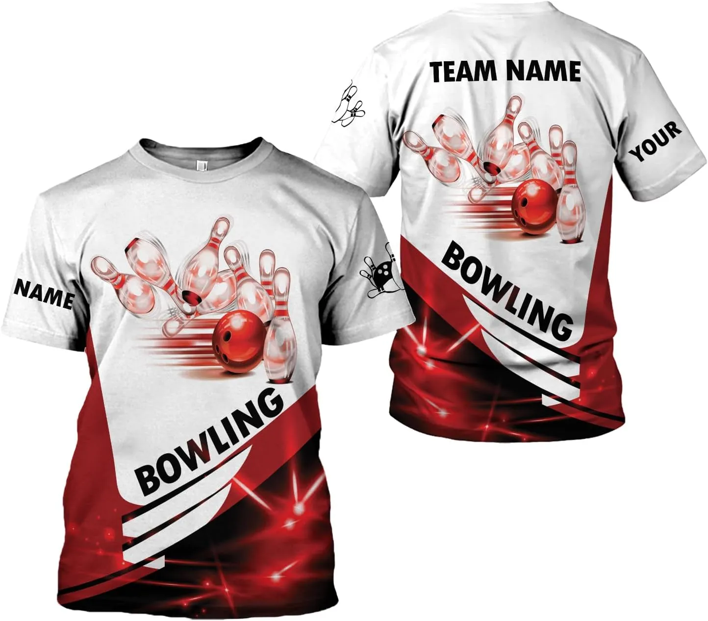 AOVL Custom Bowling Shirts for Men Bowling Shirts Bowling Shirts Unisex Bowling Jerseys for Men Custom Bowling Shirts for Men