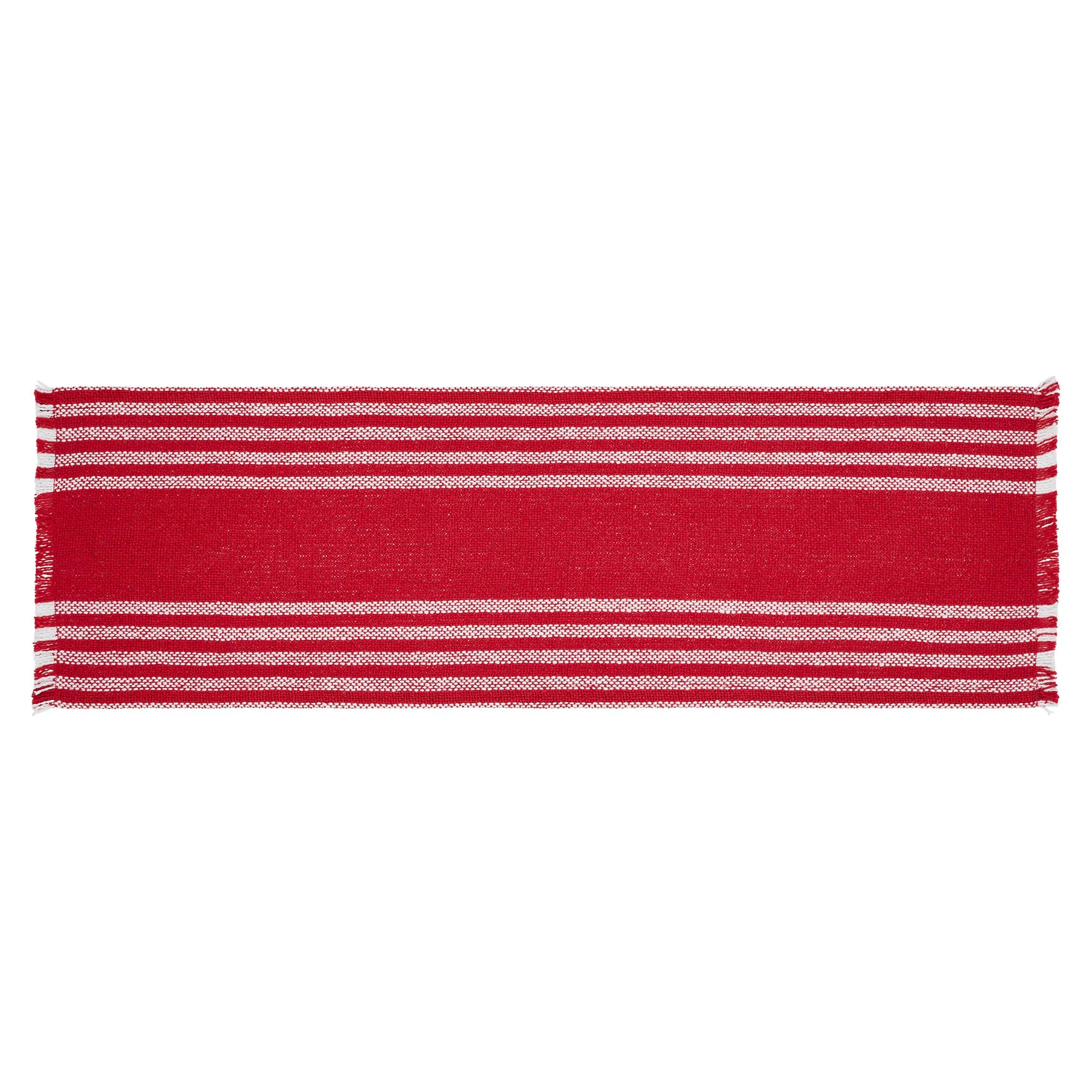 Arendal Red Stripe Runner Fringed