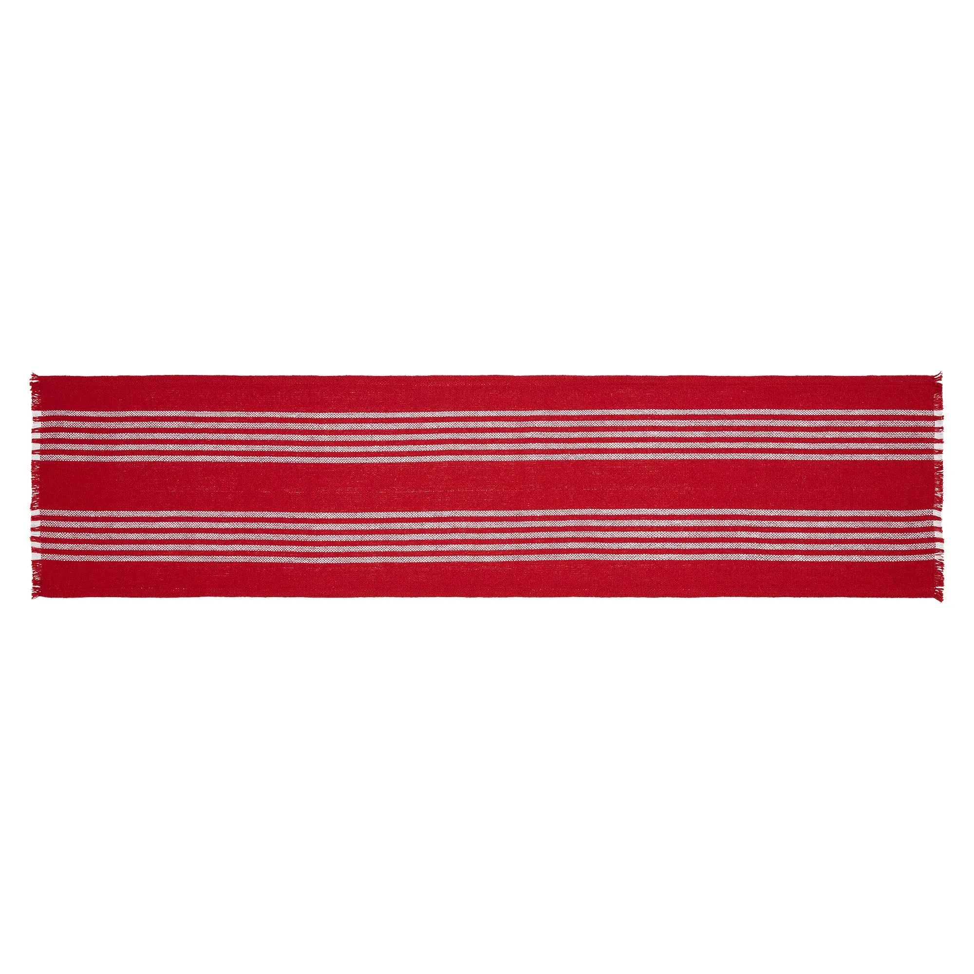 Arendal Red Stripe Runner Fringed