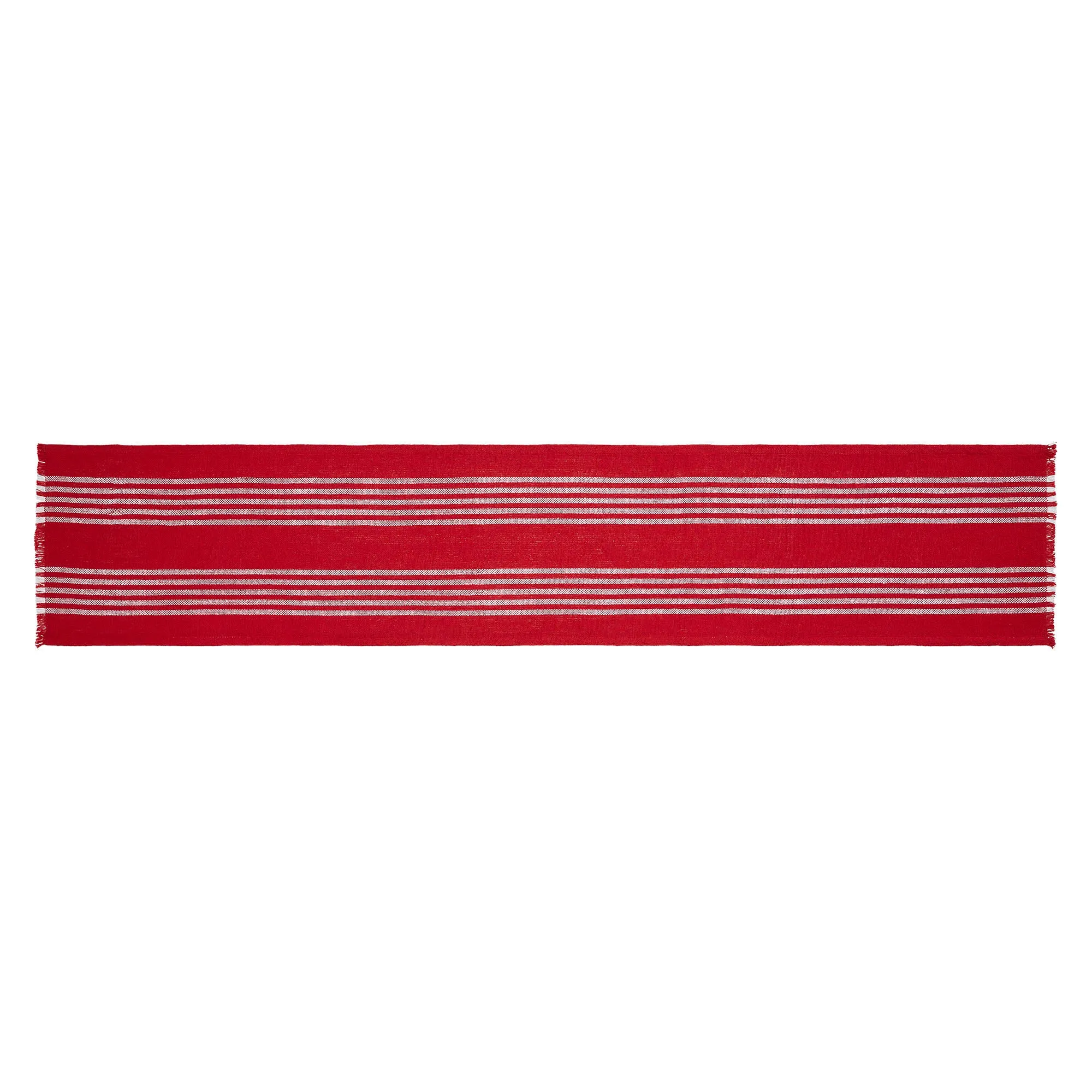 Arendal Red Stripe Runner Fringed