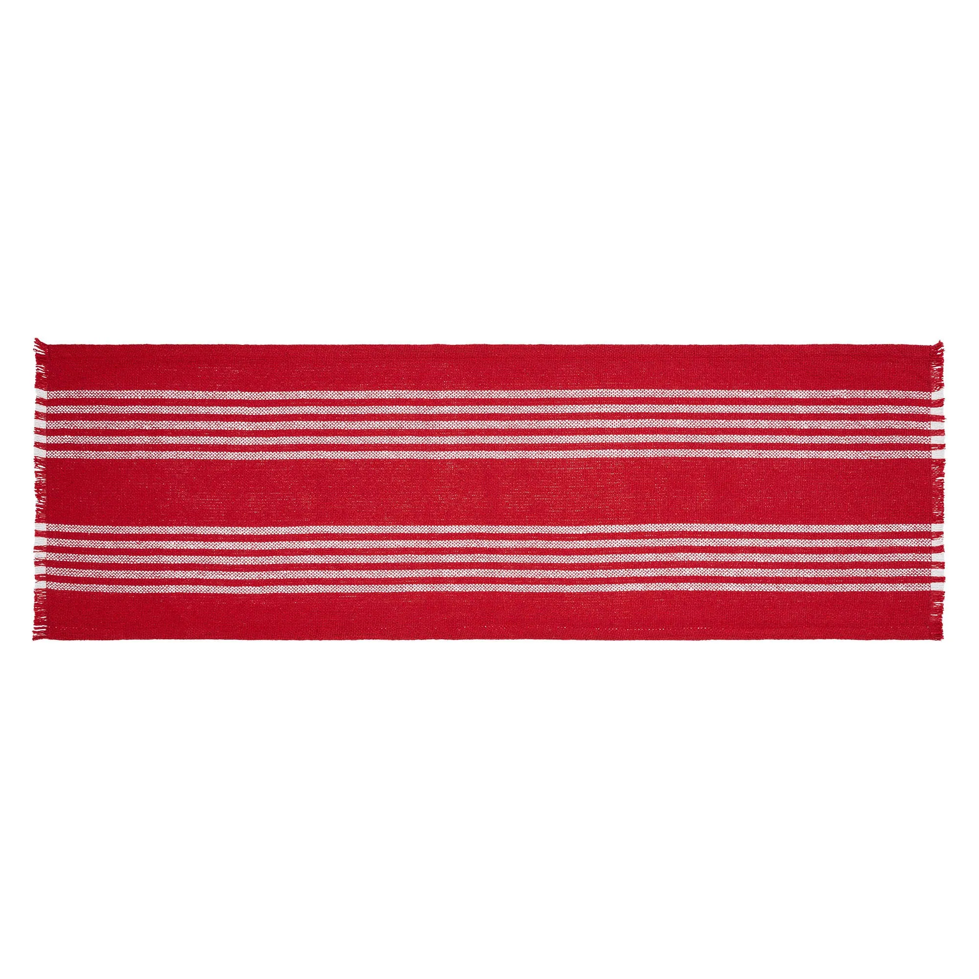 Arendal Red Stripe Runner Fringed