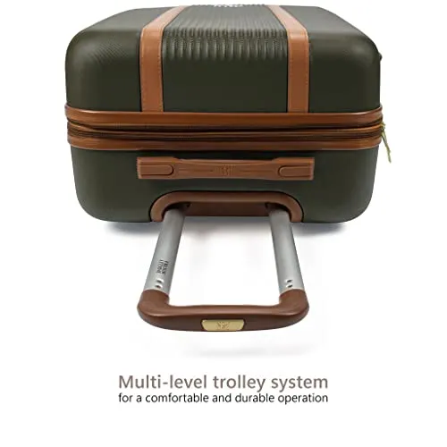 Badgley Mischka Mia 3 Piece Expandable Retro Luggage Set