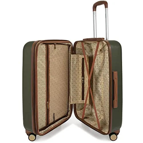Badgley Mischka Mia 3 Piece Expandable Retro Luggage Set