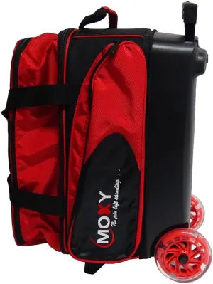 Bowlerstore Products Moxy Blade Premium Double Roller Bowling Bag- Red/Black