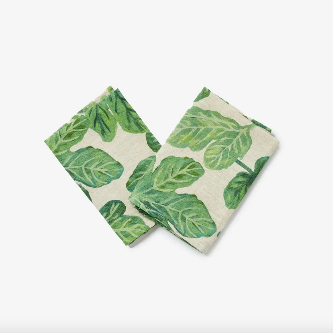 Fig Green Napkins | Set of 4