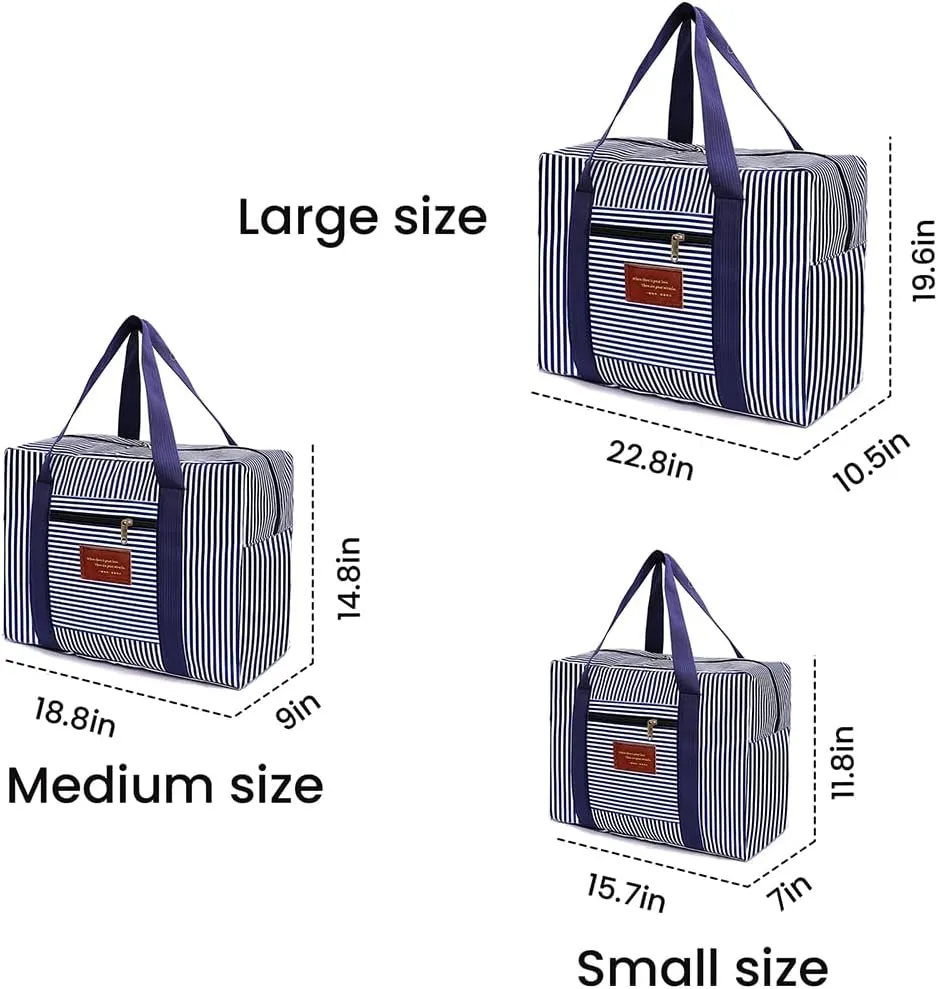 FUNSEED Travel Duffel Bags for Women and Men, 78L Large Waterproof Carry-on Luggage Bag (Blue, Middle 41L)