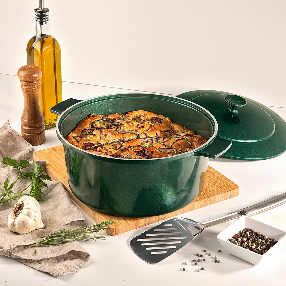 Granitestone Durable 5 Quart Dutch Oven with Self-Basting Lid Technology