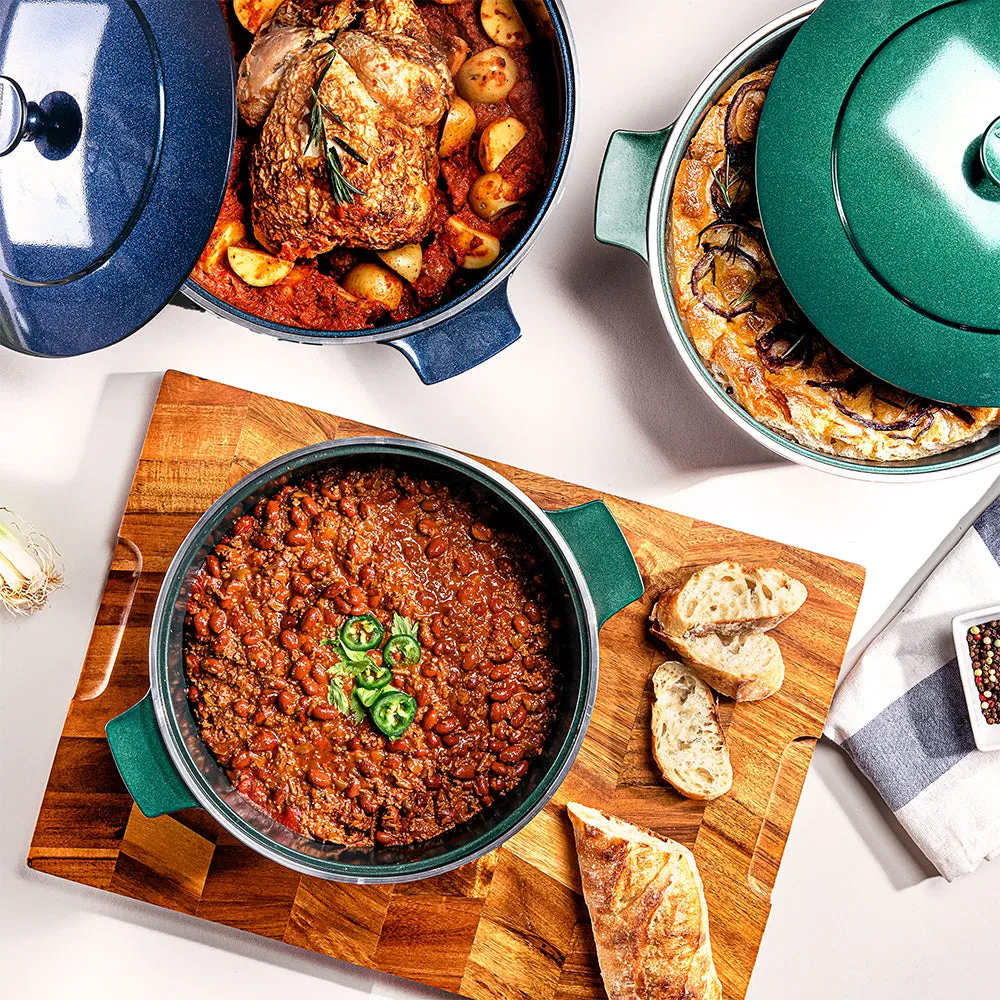 Granitestone Durable 5 Quart Dutch Oven with Self-Basting Lid Technology
