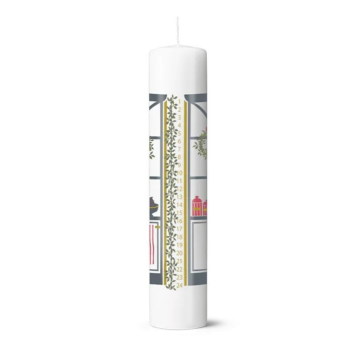 Holmegaard Christmas Advent Candle 2024, Multi, H: 9.2"