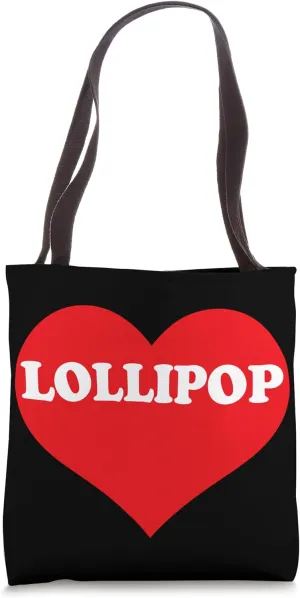 I Heart Lollipop, I Love Lollipop Custom Tote Bag