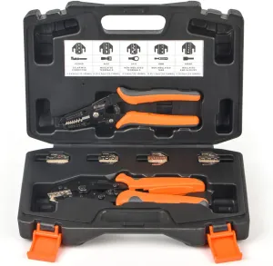 iCrimp Quick Change Ratcheting Crimper Tool Kit, Automotive Service Kit, for Crimping IWS4 Connector, Insulated & Non-insulated Terminal, Open Barrel Terminals, Dupont Connector, End Sleeve Ferrules