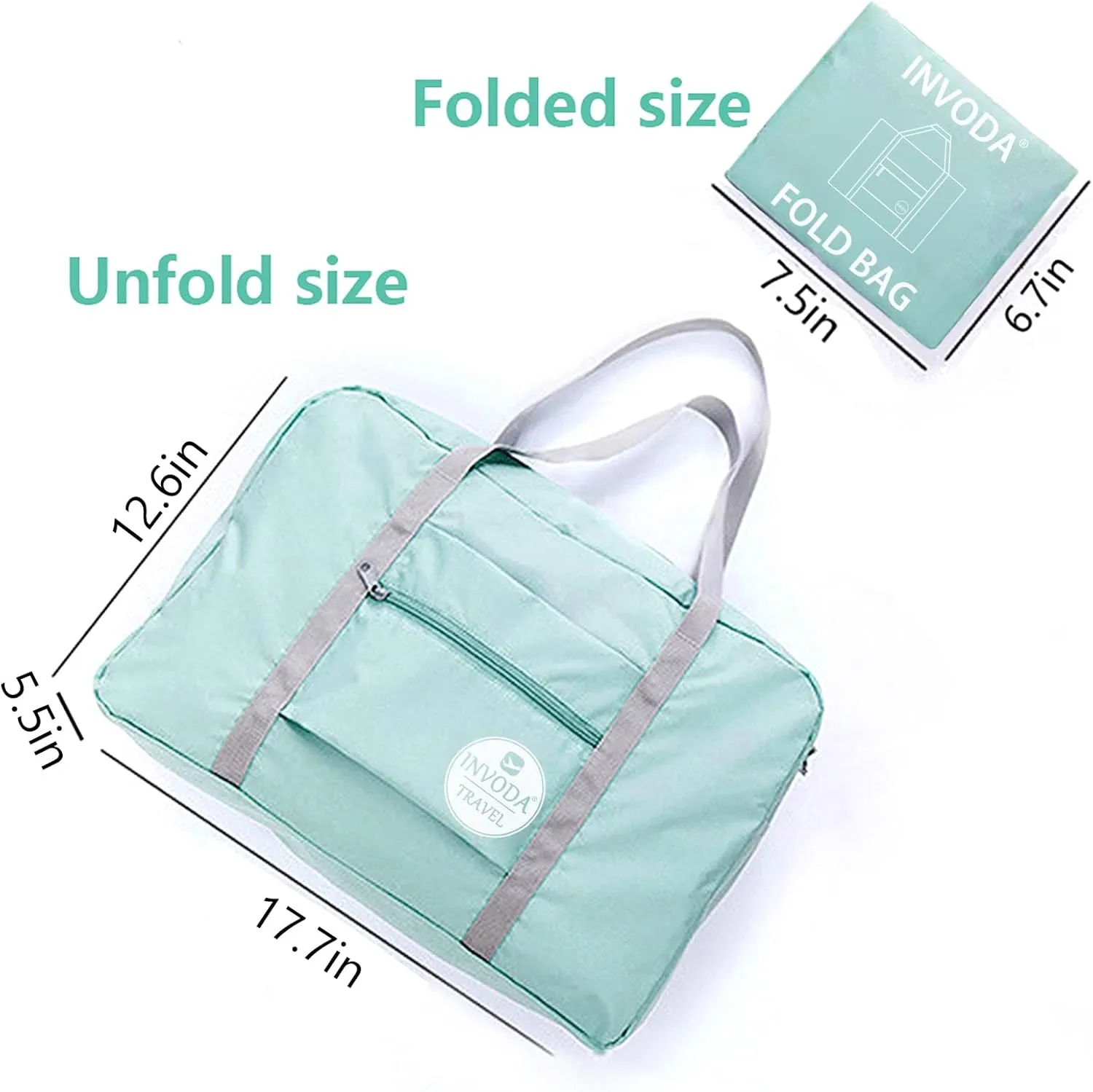 INVODA Travel Duffel Bag for Women Men Foldable Luggage Bags Sports Gym Bag Spirit Airlines Personal Item Carry on Weekender Overnight Bag (Red Pink)