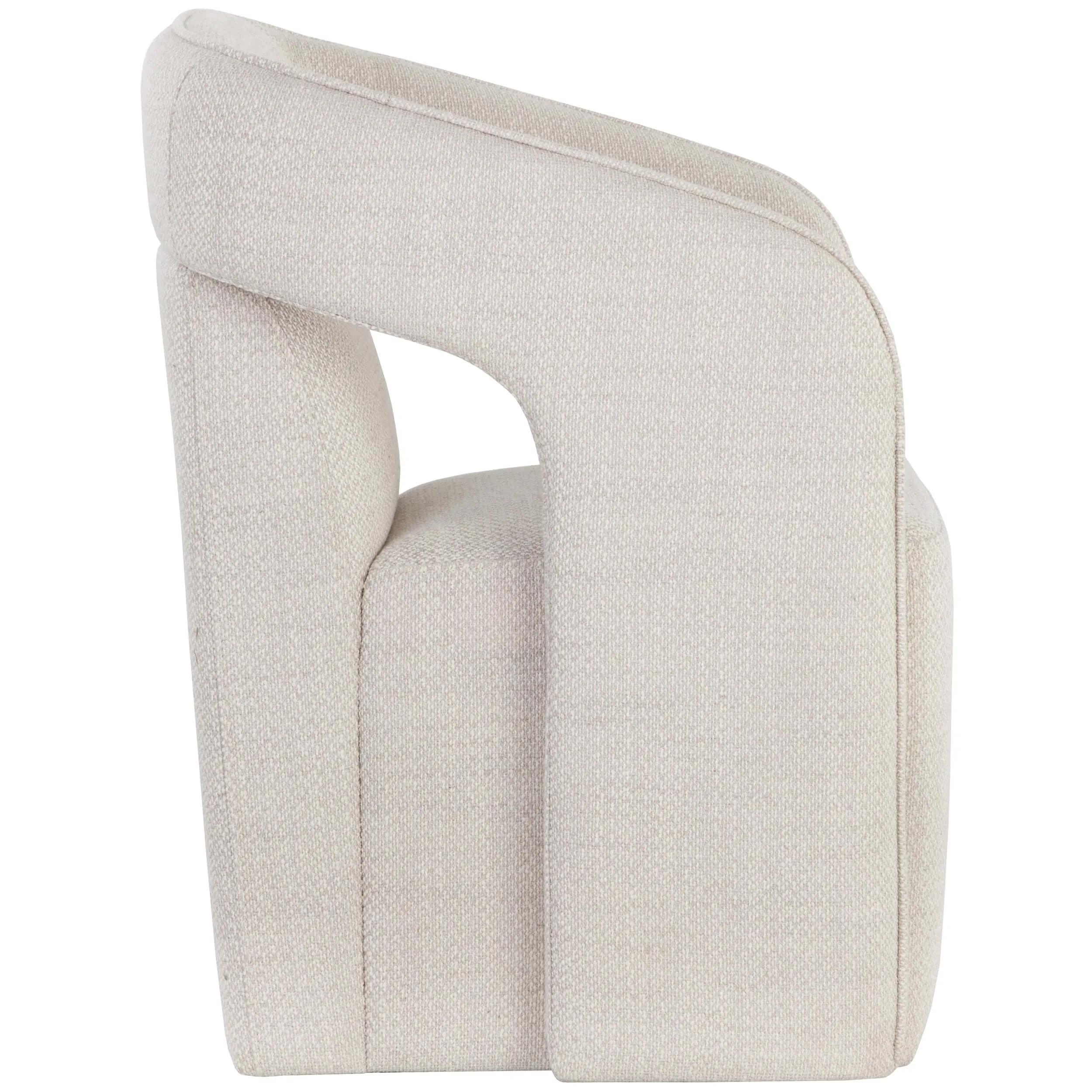 Kendrick Wheeled Dining Chair, Moto Stucco