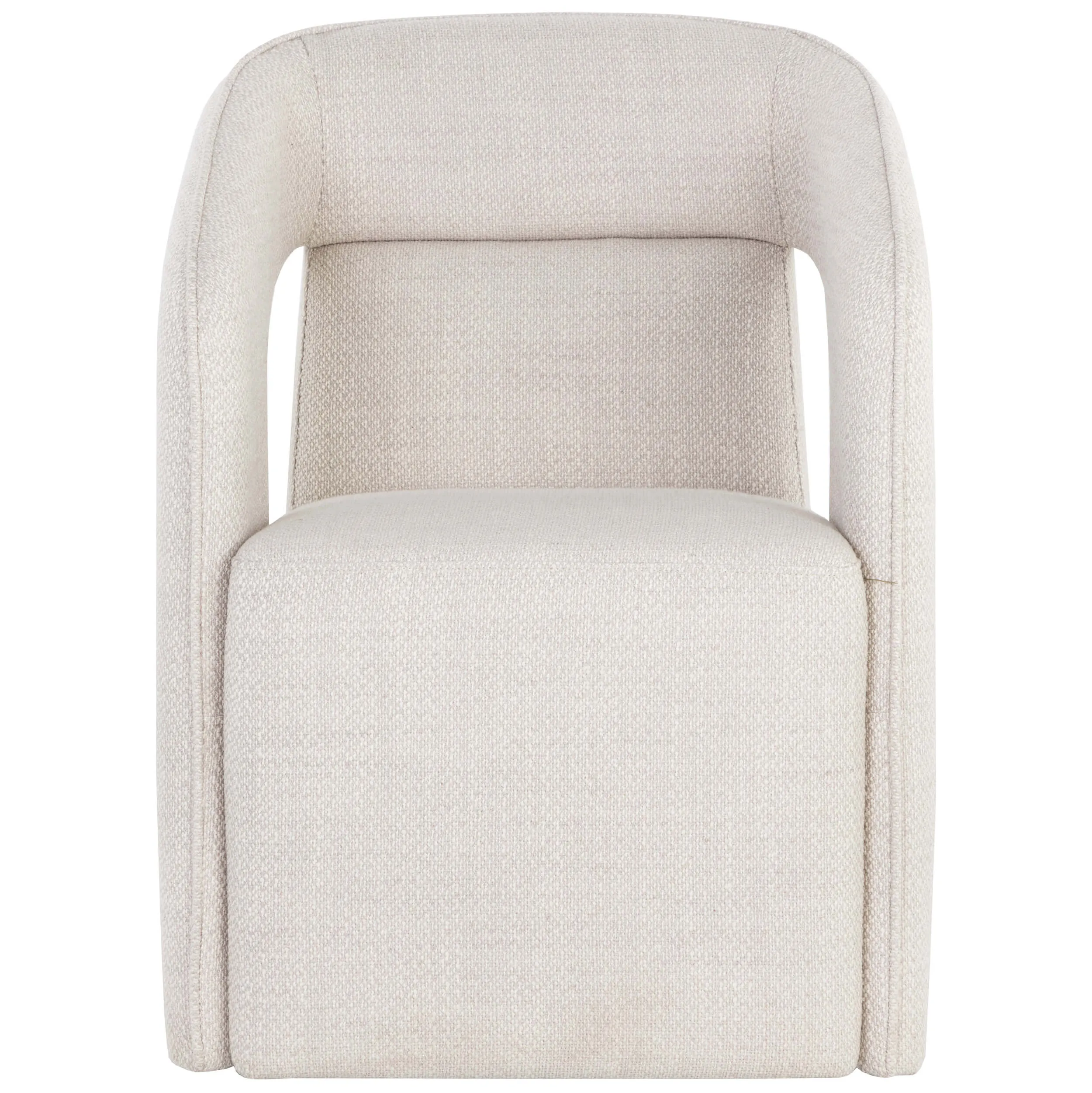Kendrick Wheeled Dining Chair, Moto Stucco