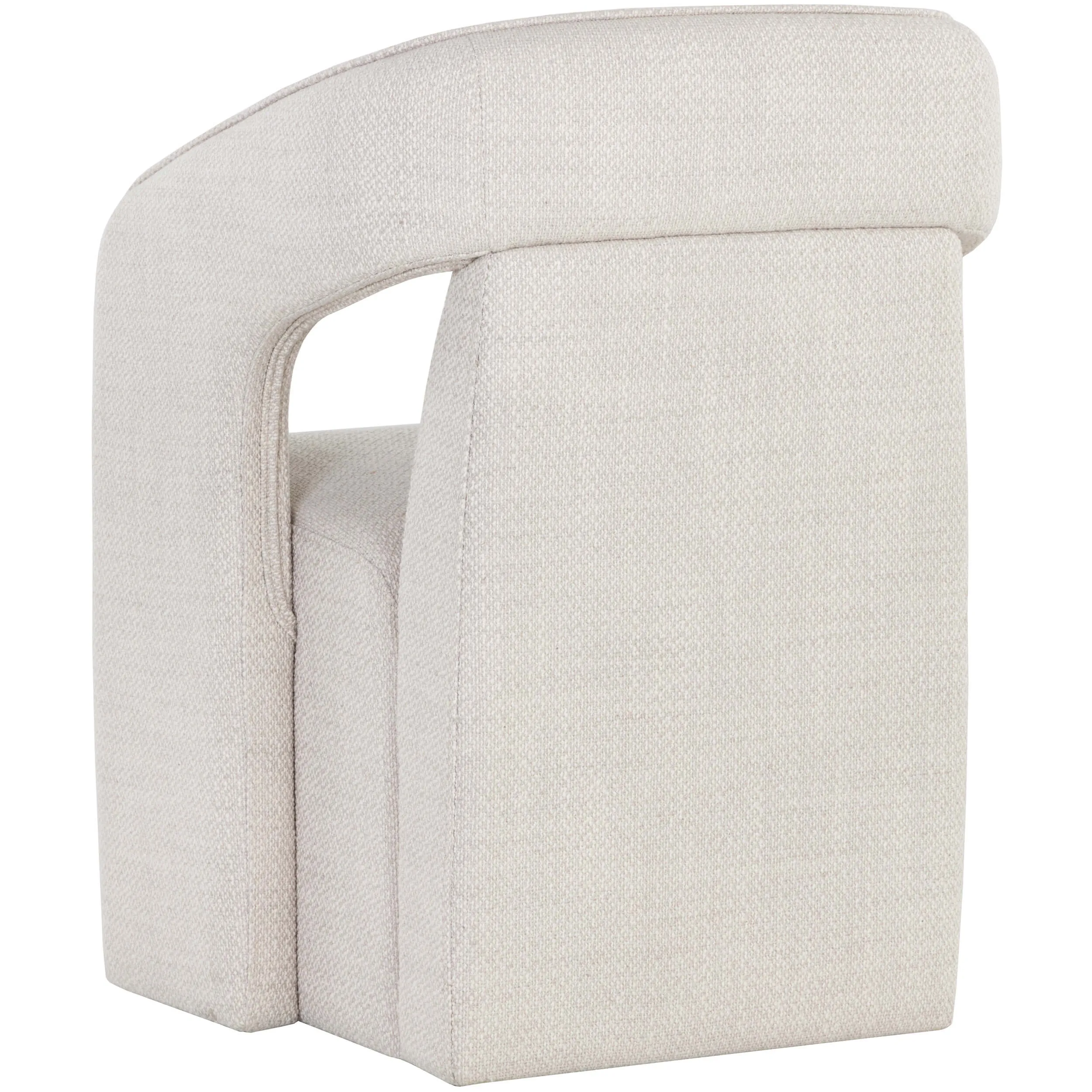Kendrick Wheeled Dining Chair, Moto Stucco