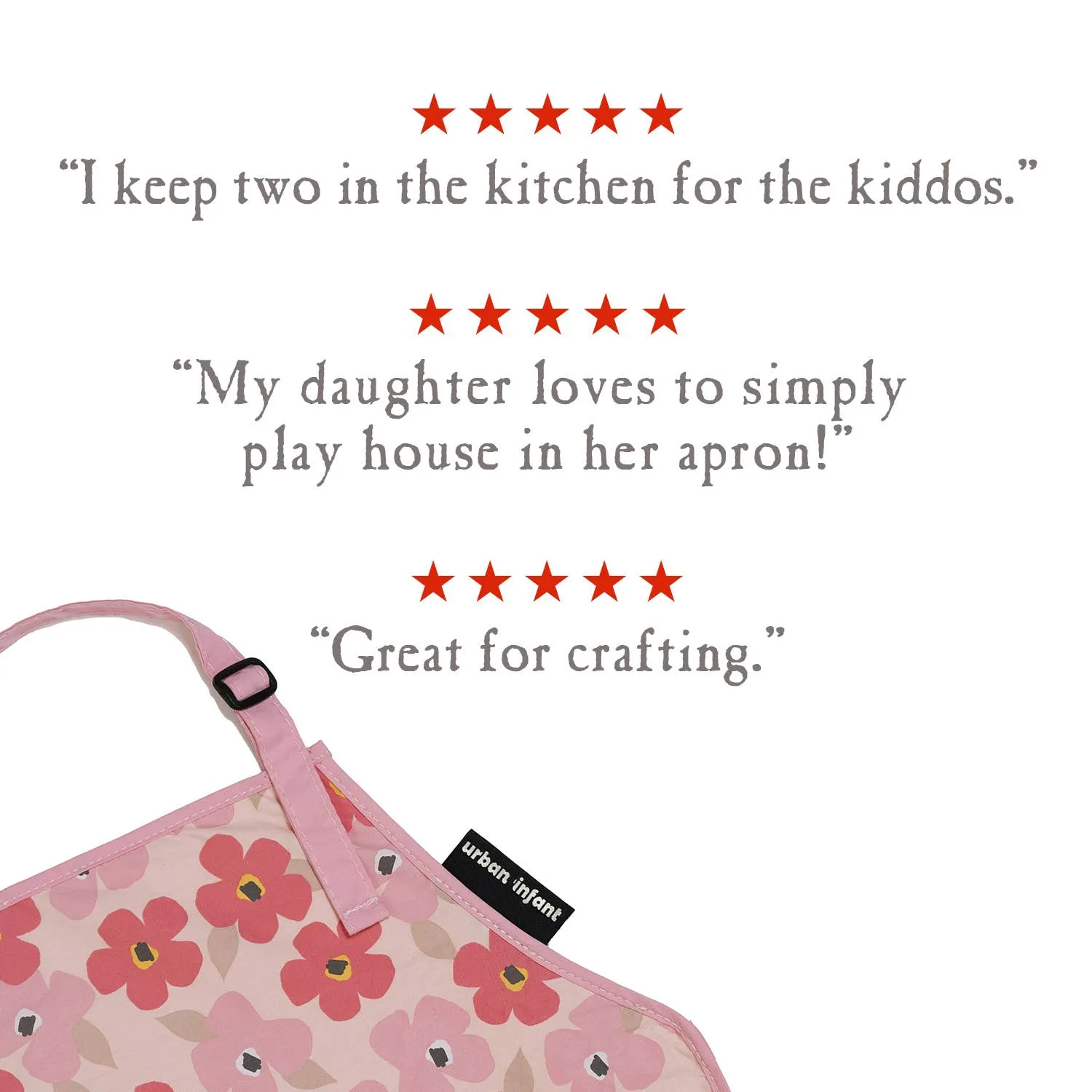 Little Helper Kids Apron - Pink Poppies