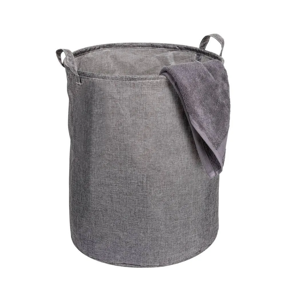 Messina 70L Linen Laundry Hamper Grey