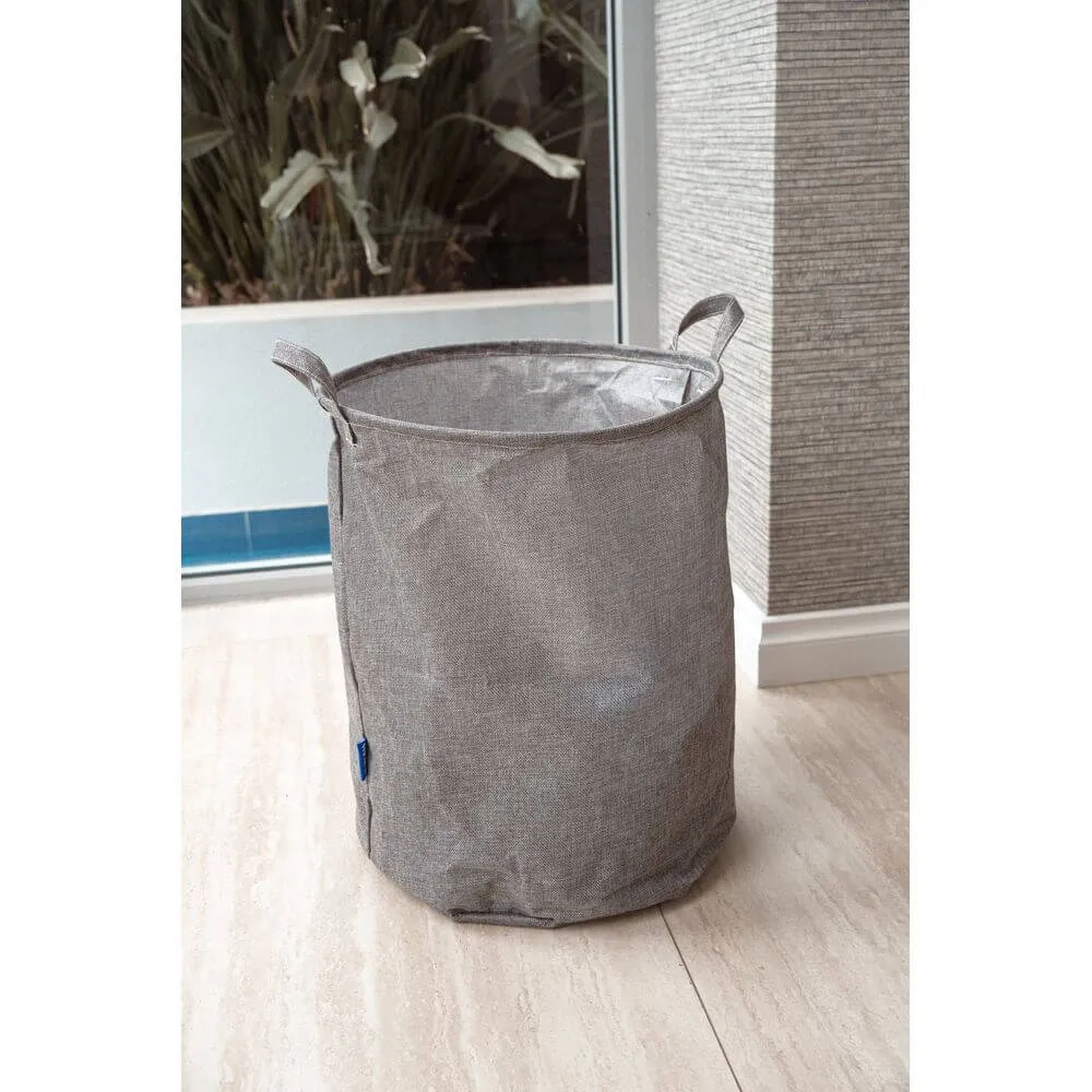 Messina 70L Linen Laundry Hamper Grey