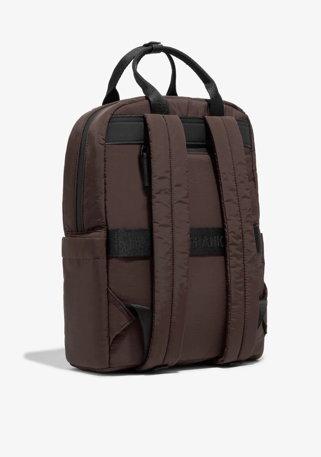 Multi-Pocket Nylon Backpack Brown   Custom Set Fuchsia