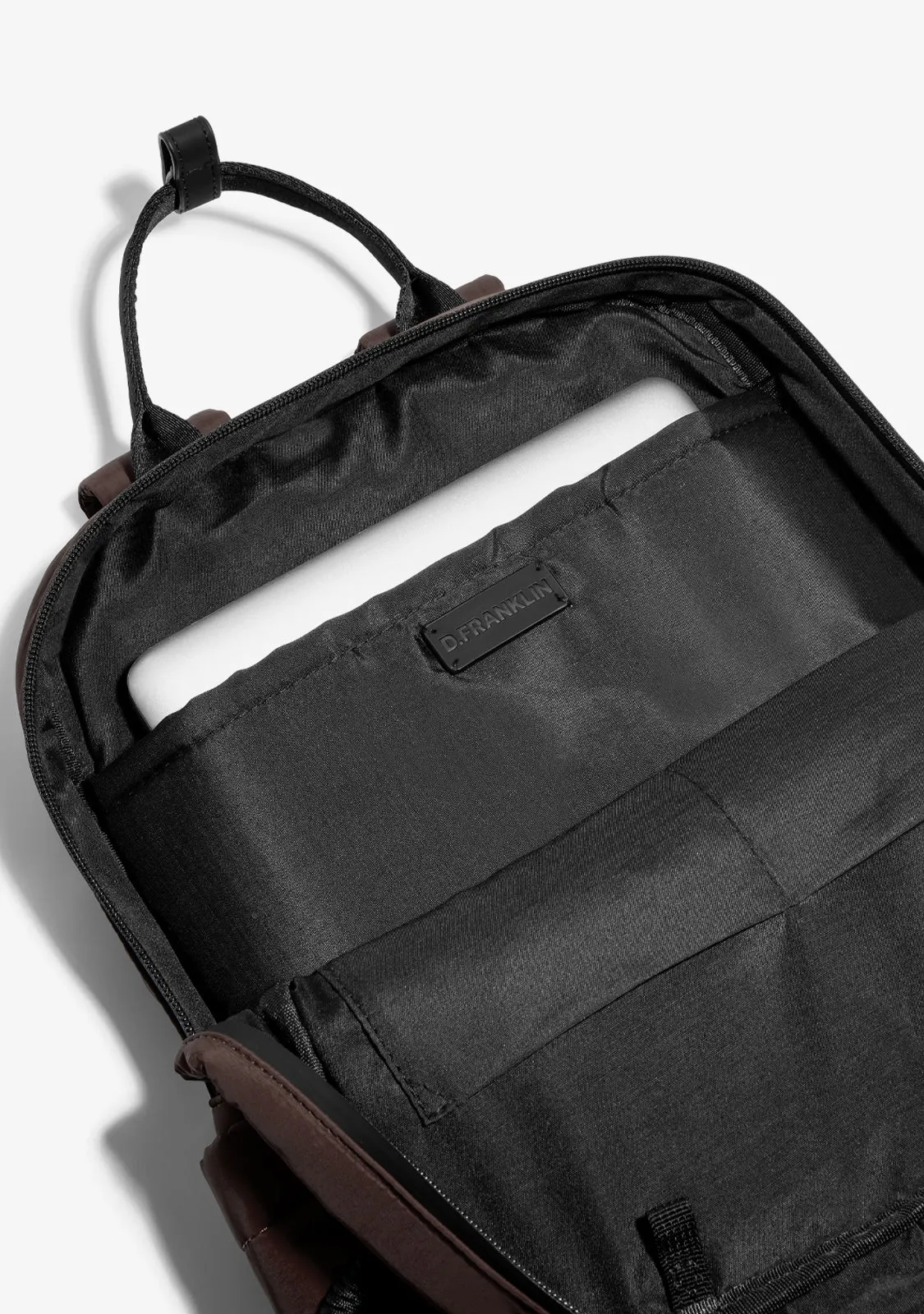 Multi-Pocket Nylon Backpack Brown   Custom Set Fuchsia