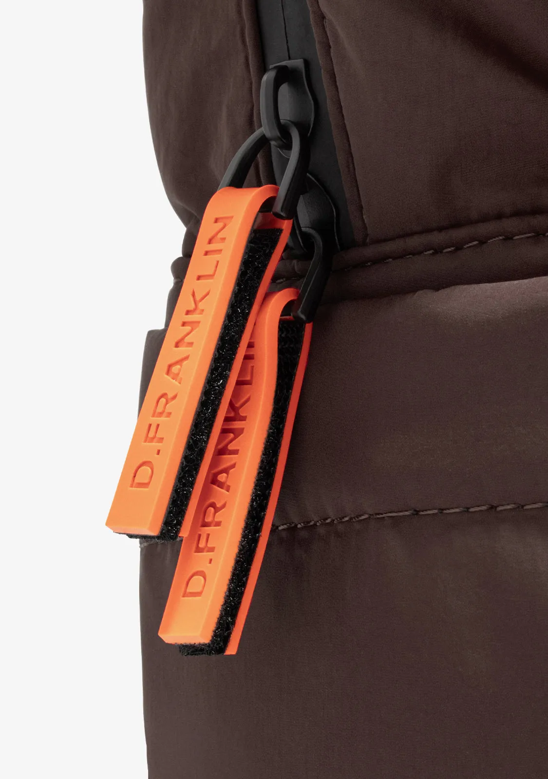 Multi-Pocket Nylon Backpack Brown   Custom Set Orange