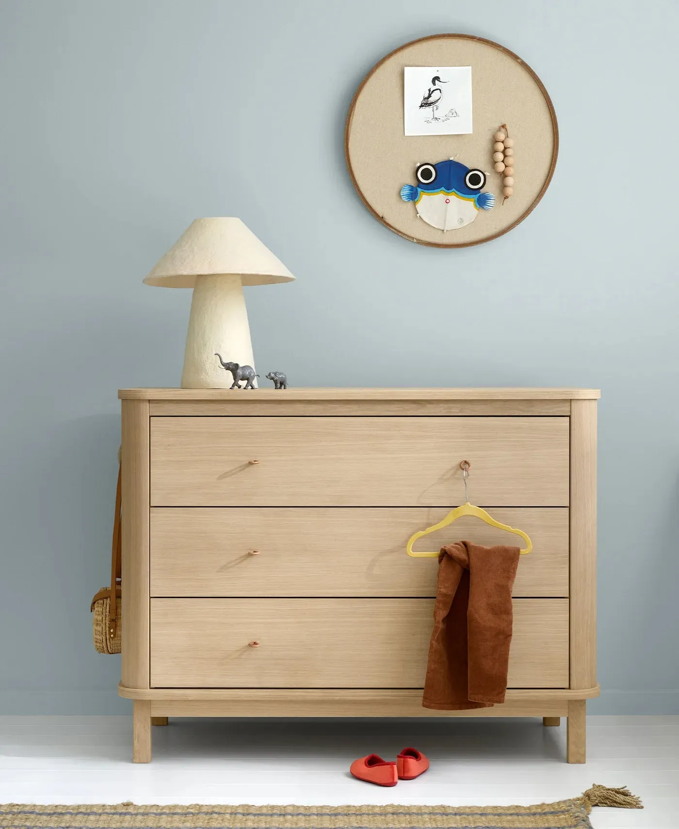 Oliver, Wood 3 Drawer Dresser, Oak