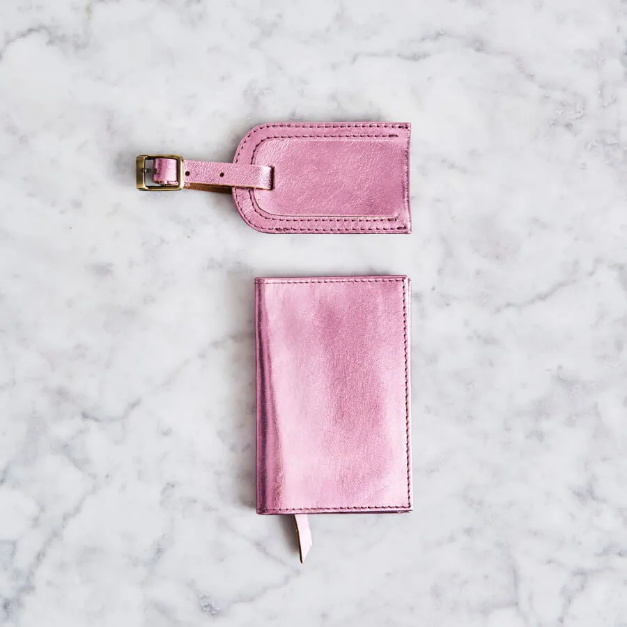 Personalised Leather Travel Gift Set
