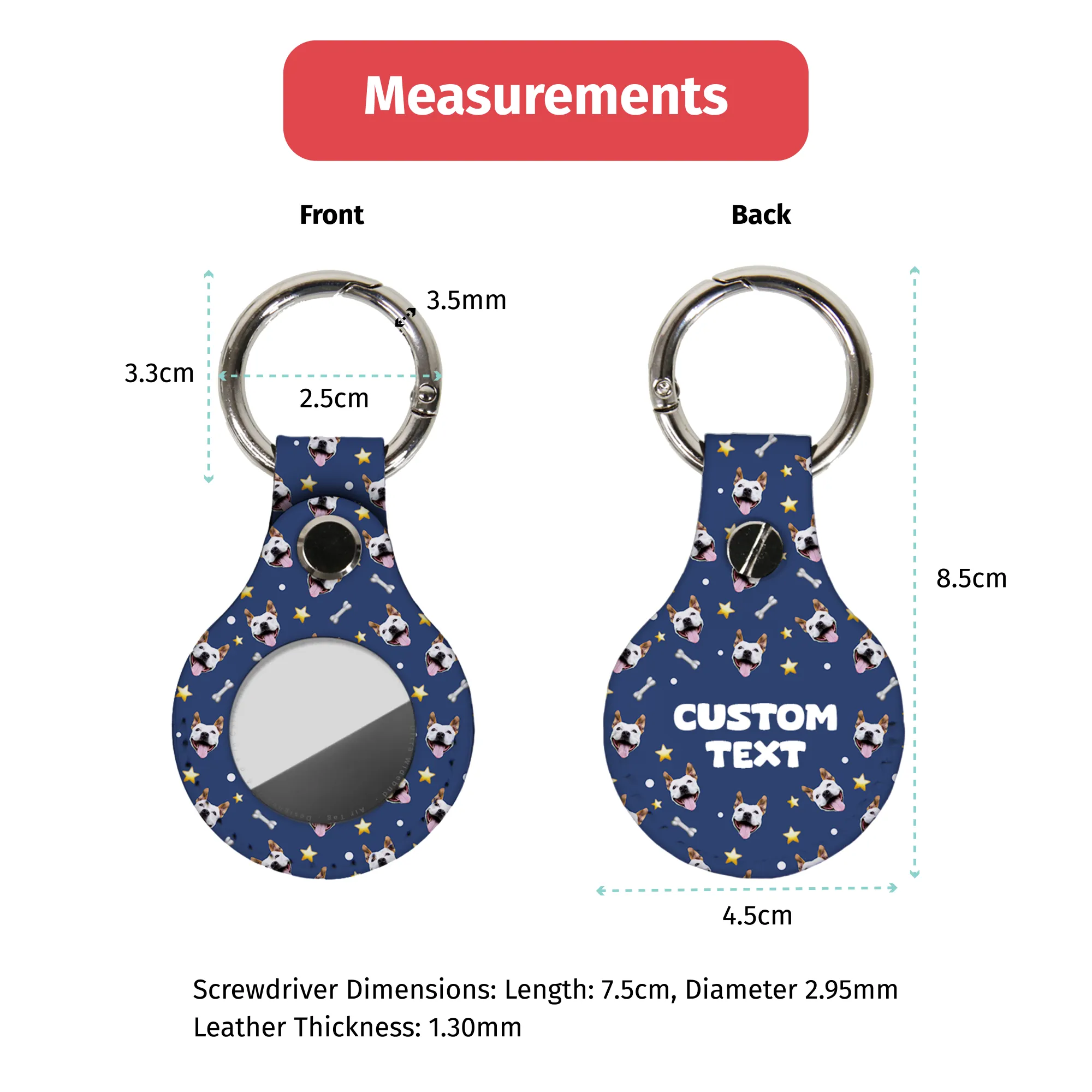 Personalized Airtag Holder with Pet Pattern Designs