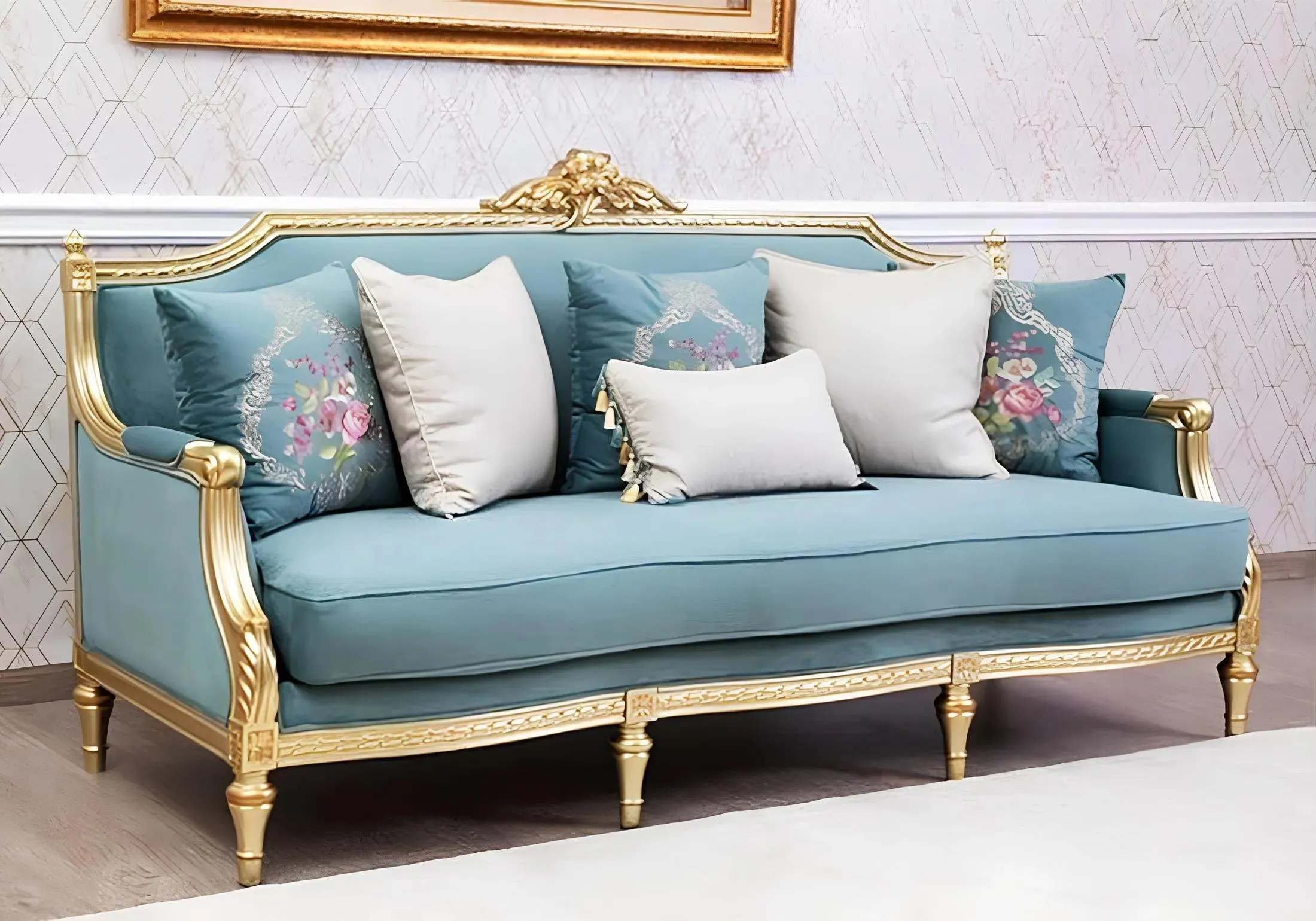 Royal Style Handmade Teakwood Sofa Set