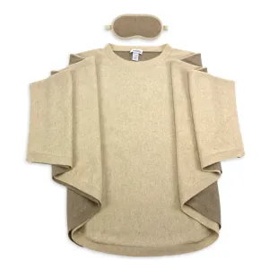'Sky High Siesta' Cashmere Travel Set (Beige)