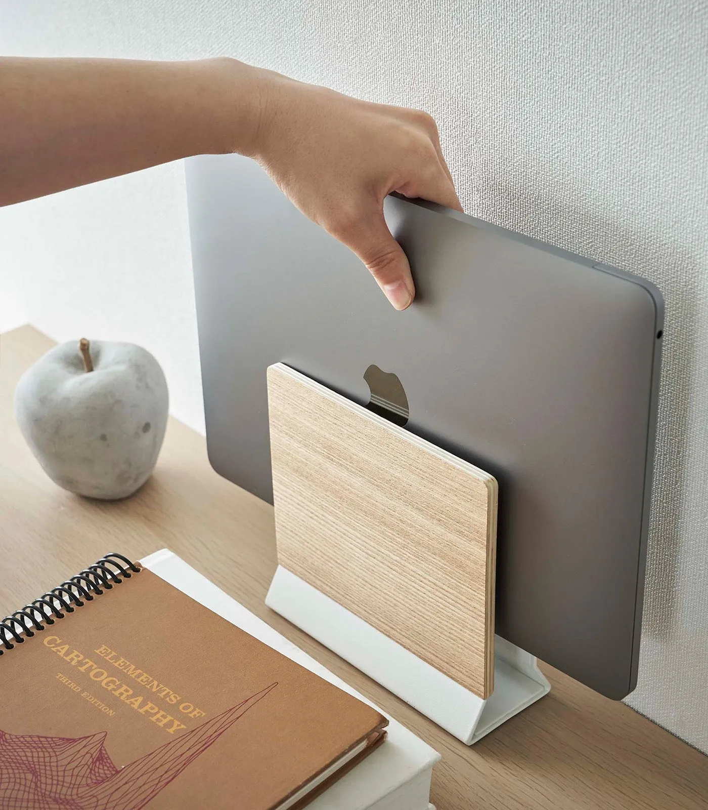 Slim Laptop Stand - Steel   Wood