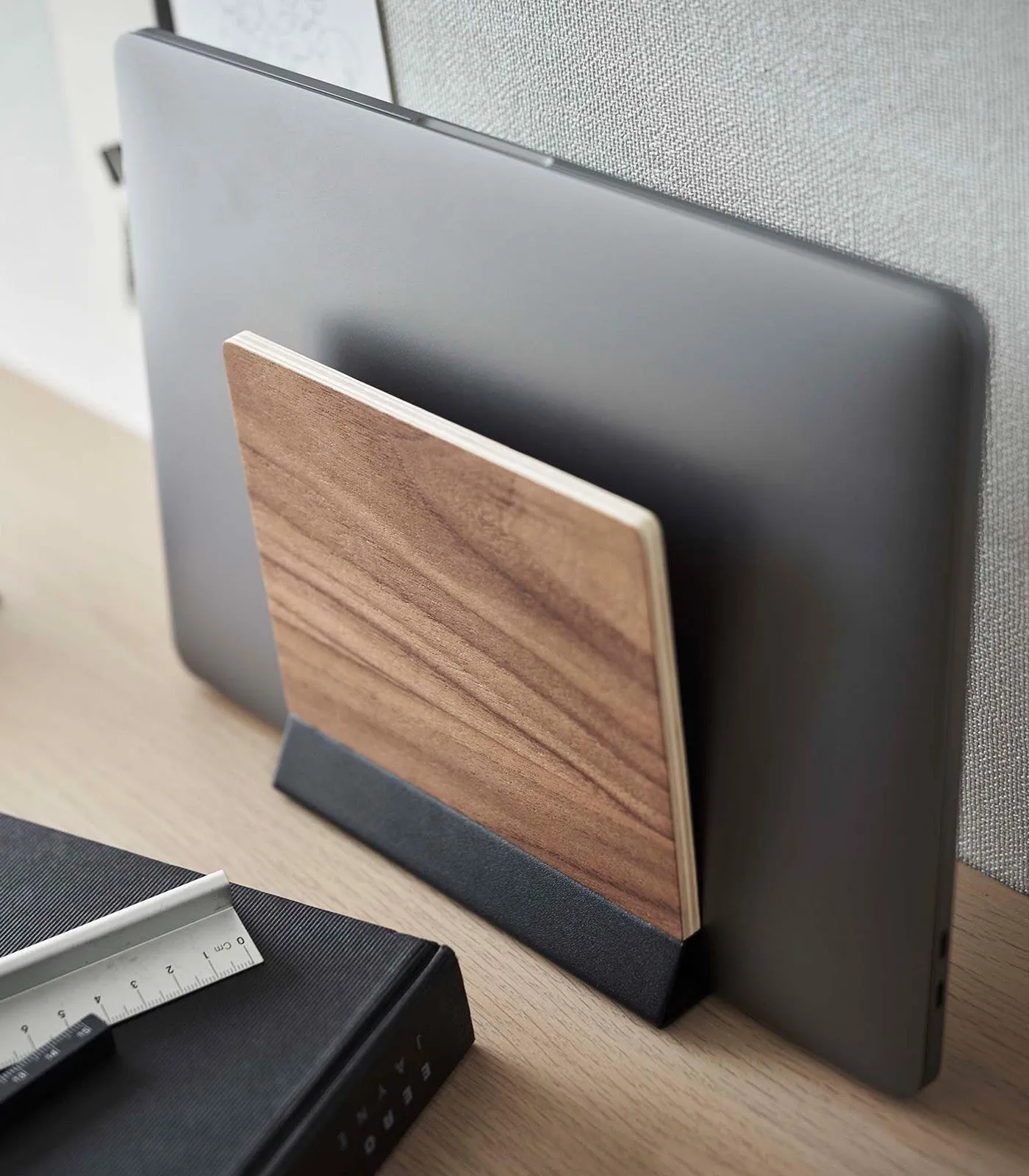 Slim Laptop Stand - Steel   Wood