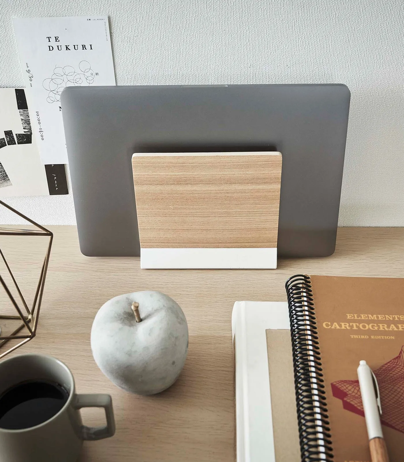 Slim Laptop Stand - Steel   Wood
