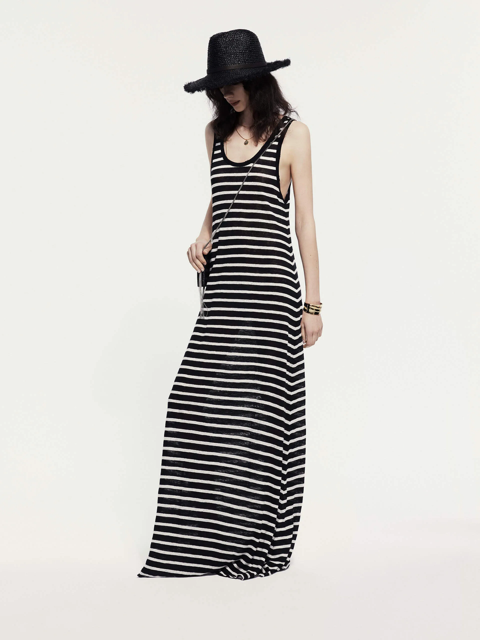 Striped Linen Tank Dress
