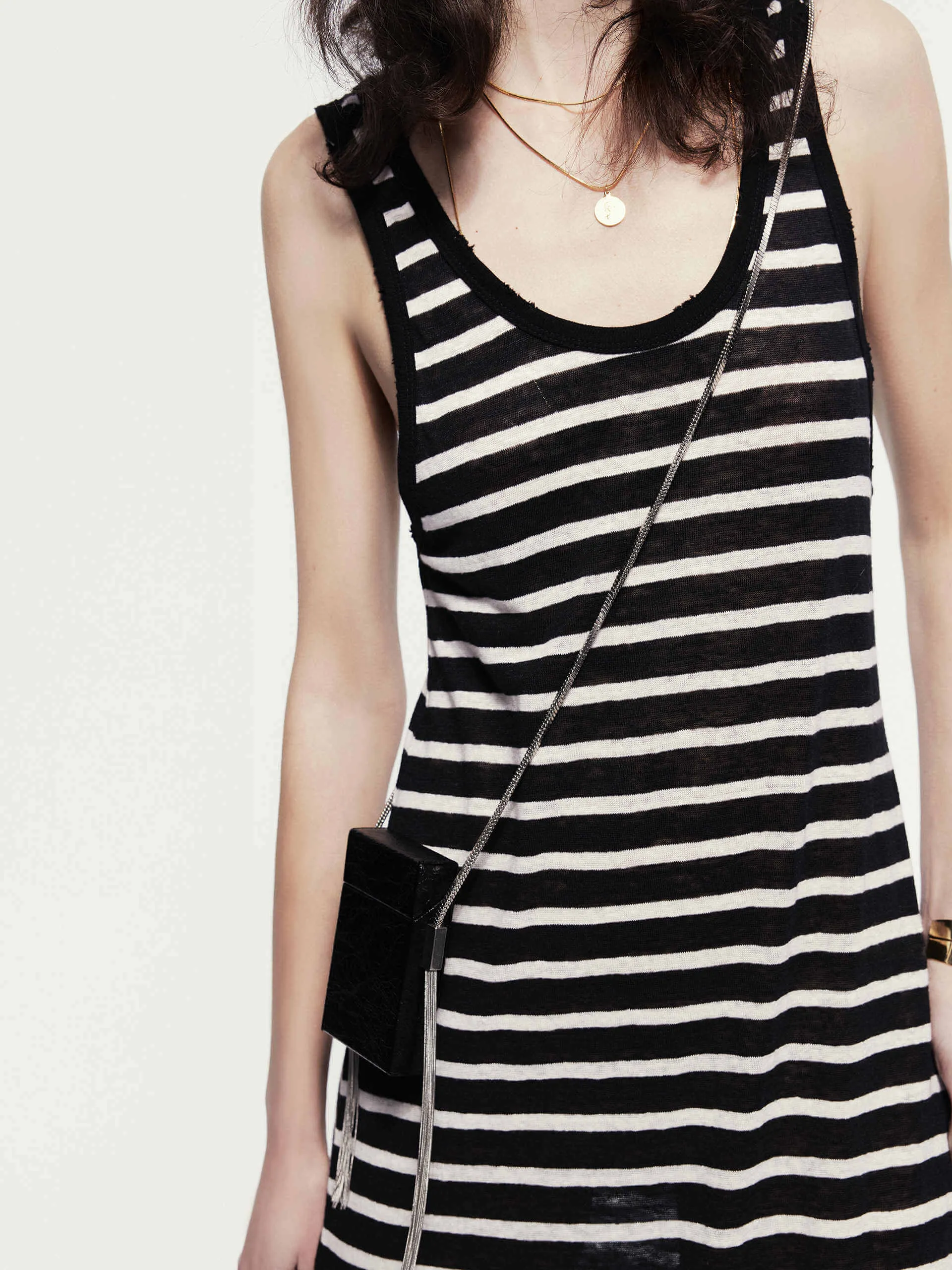 Striped Linen Tank Dress