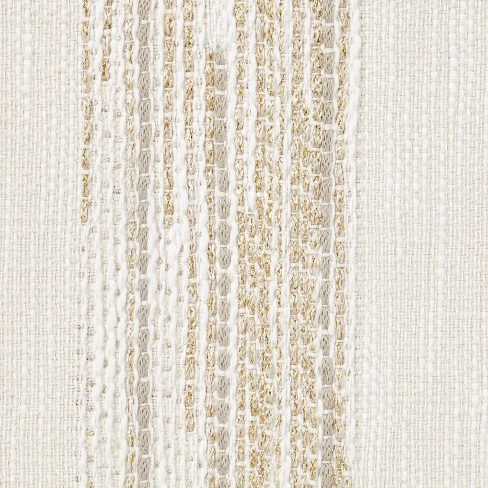 Terra Striped Beige Metallic Pillows by Mode Living