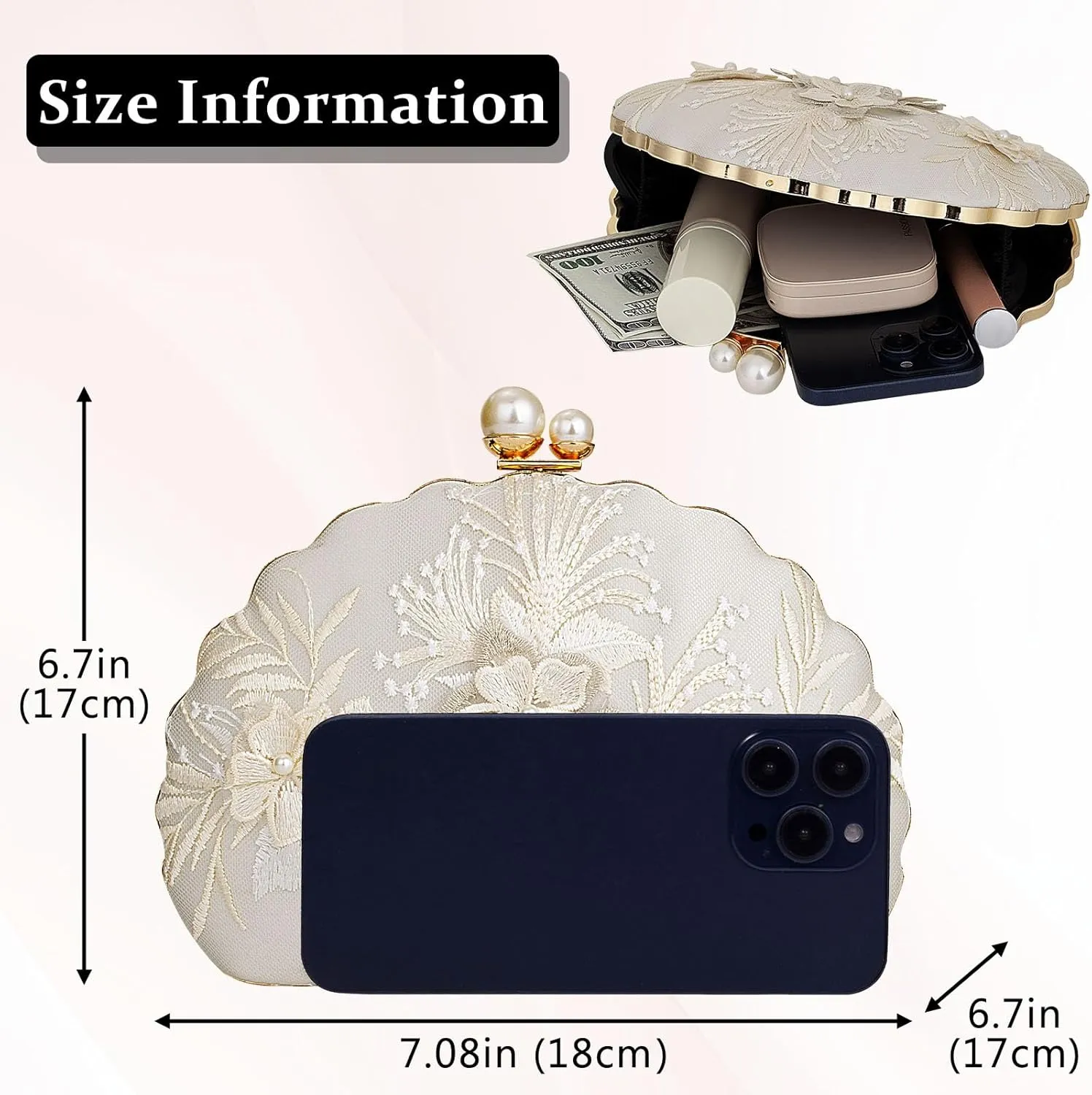 YYW Clutch Purse Women Evening Handbag Top Handle Purse Crossbody Shoulder Bag for Wedding Party Prom