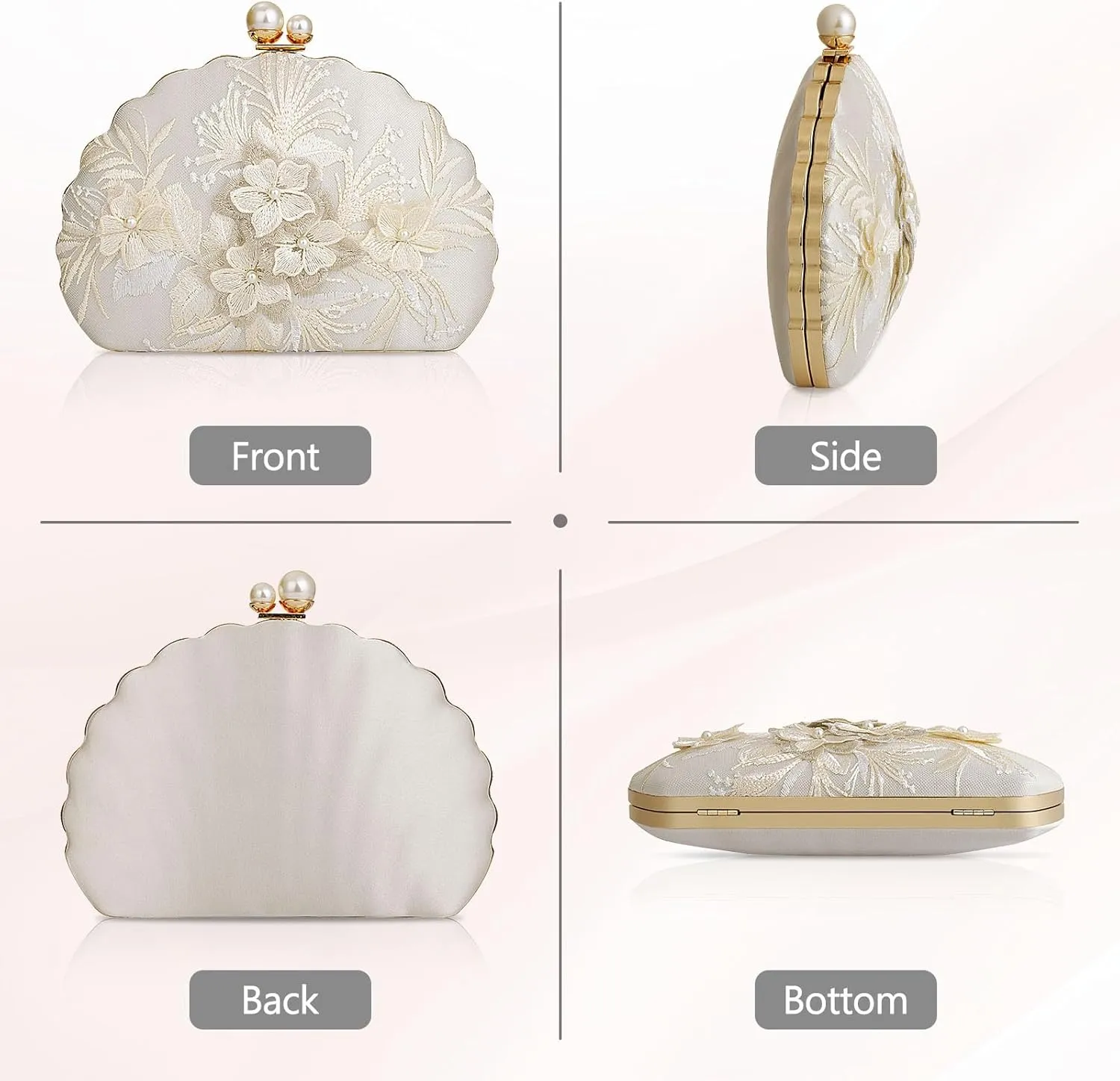 YYW Clutch Purse Women Evening Handbag Top Handle Purse Crossbody Shoulder Bag for Wedding Party Prom
